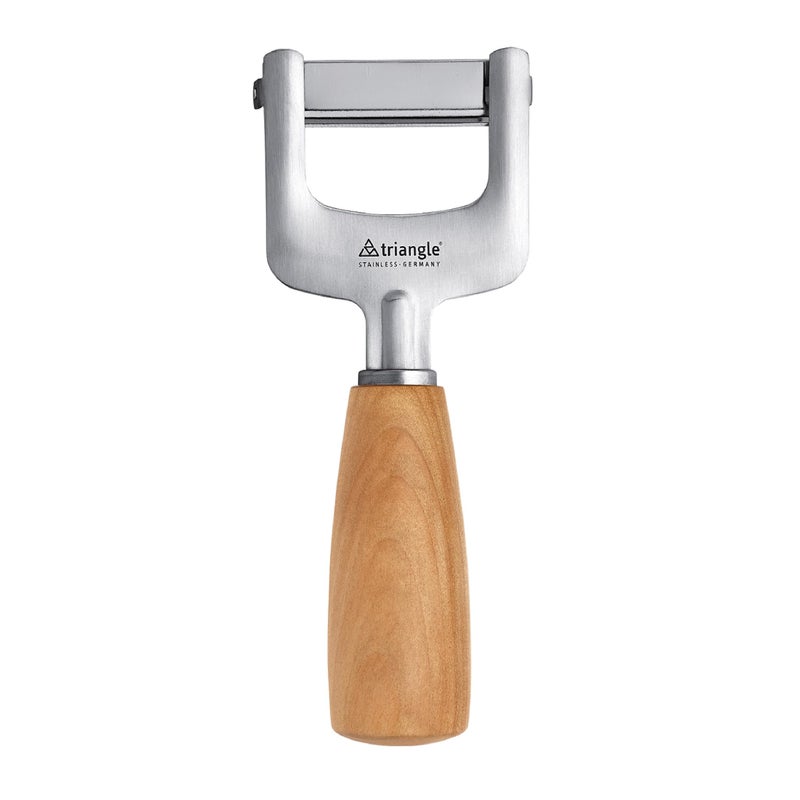 triangle Julienne Cutter Mood - Ultra-Sharp Stainless Steel - Cherry Wood Handle - Cuts Firm Vegetables for Veggie Noodles, Salads & More - Dishwasher Safe - Image 1